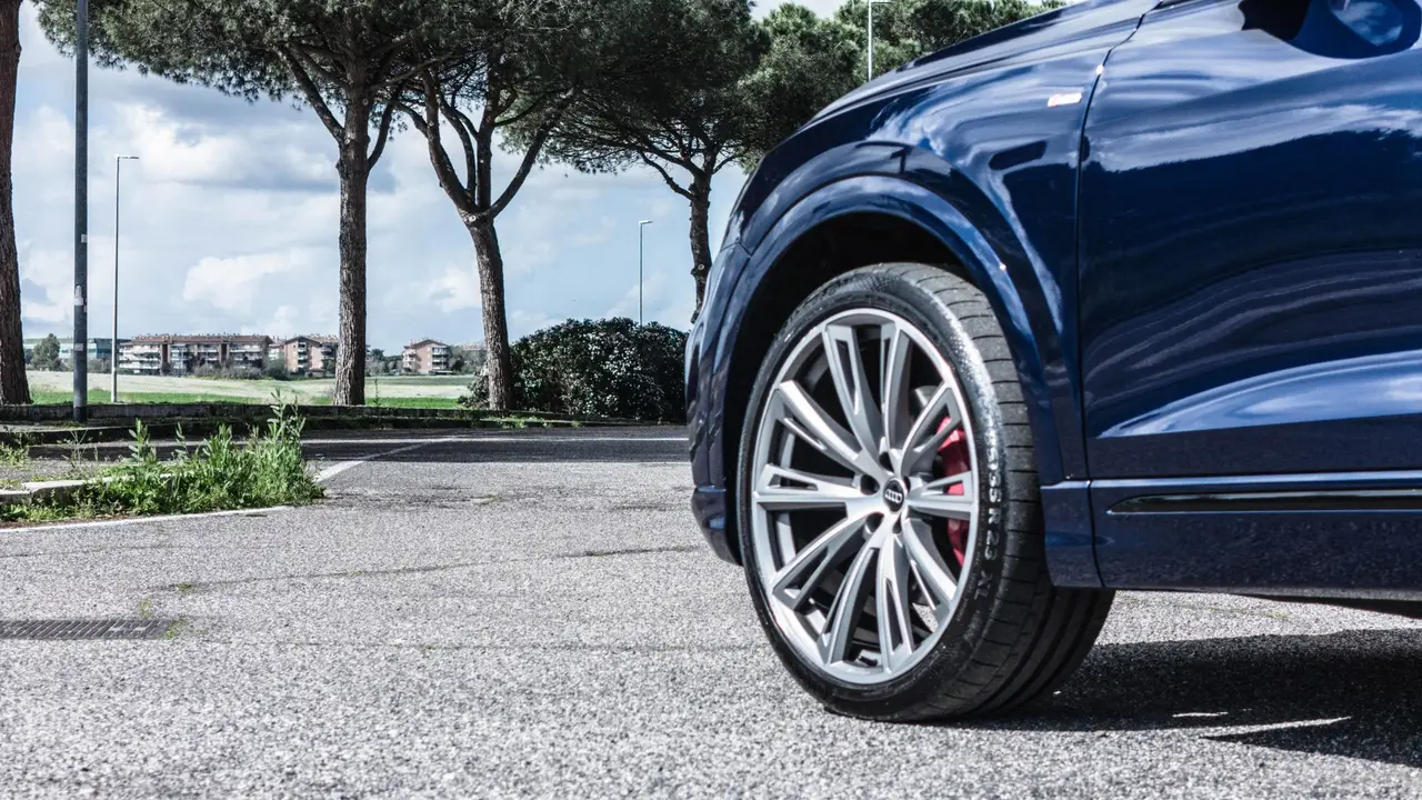 Audi Q8 55 TFSI 2022, rear view — Cannes Lux Car Rental, Cannes. Audi Q8 55 TFSI in Cannes Audi Q8 55 TFSI rental in Cannes provides a 2022 SUV delivering…