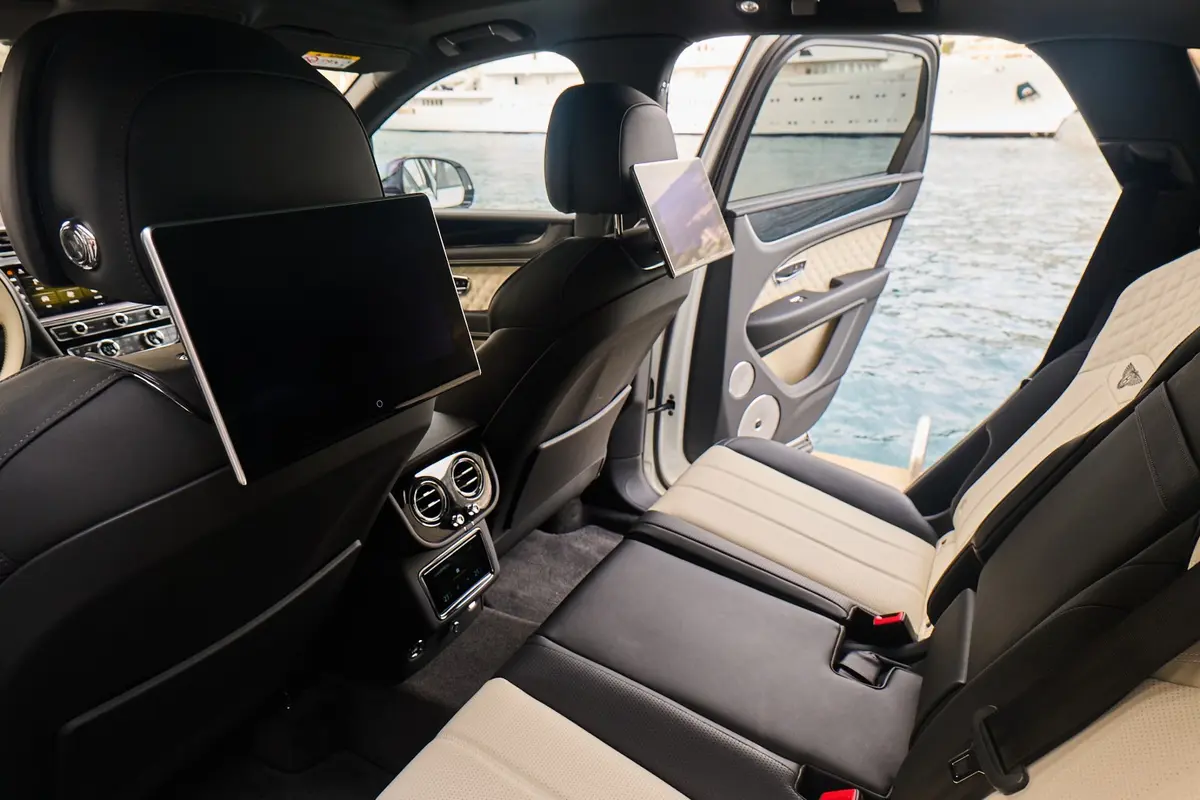 Bentley Bentayga V8-S 2024, interior — Cannes Lux Car Rental, Cannes. Bentley Bentayga V8-S in Cannes Bentley Bentayga V8-S hire in Cannes provides a 2024…
