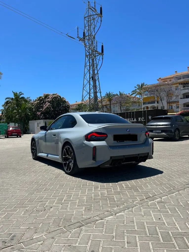 BMW M2 2024, exterior — Cannes Lux Car Rental, Cannes. BMW M2 in Cannes BMW M2 rental in Cannes gives drivers access to a 2024 sport model…