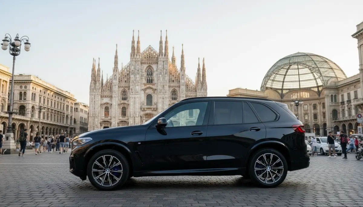 BMW X5 4.0i M 2025, rear view — Cannes Lux Car Rental, Cannes. BMW X5 4.0i M in Cannes BMW X5 4.0i M rental in Cannes provides a 2025 SUV delivering 381…