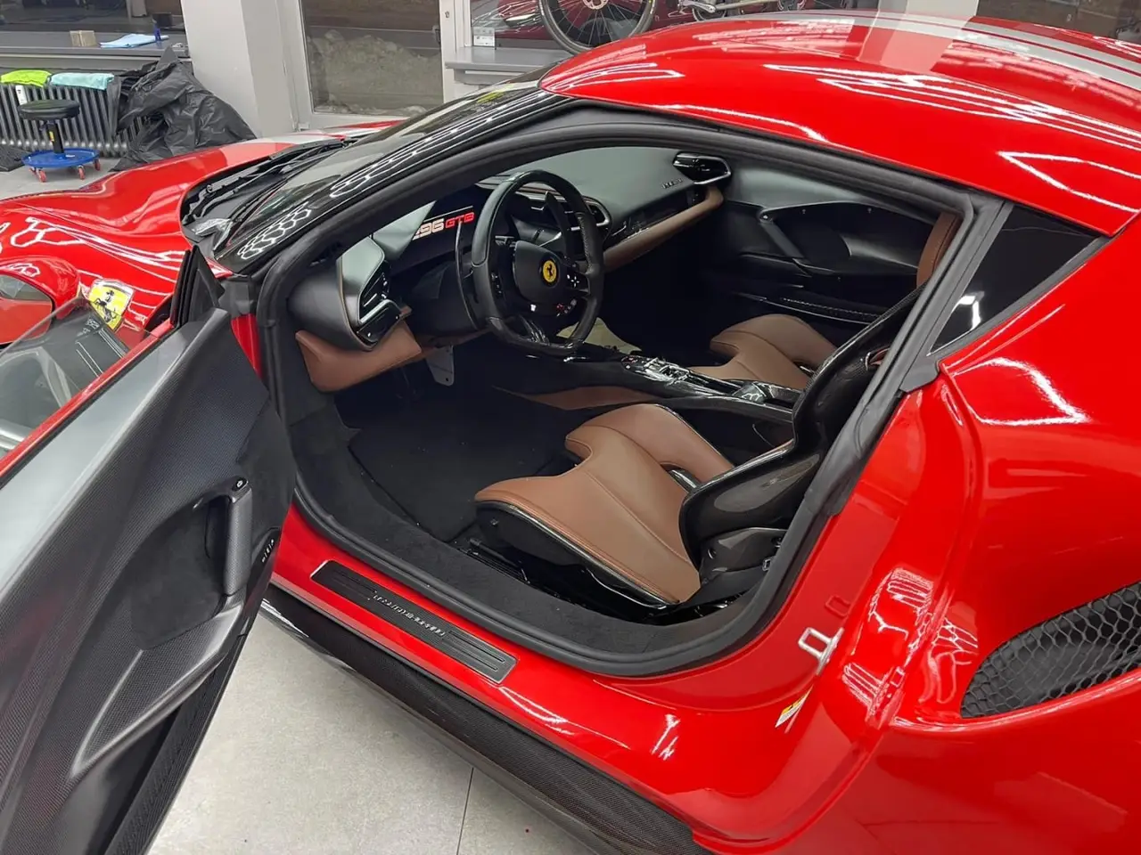 Ferrari 296 GTB 2023, rear view — Cannes Lux Car Rental, Cannes. Ferrari 296 GTB in Cannes Ferrari 296 GTB rental in Cannes provides access to a 2023…