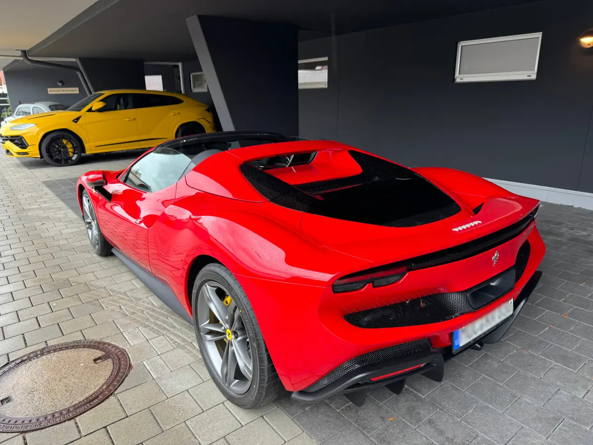 Ferrari 296 GTS Spider 2024, rear view — Cannes Lux Car Rental, Cannes. Ferrari 296 GTS Spider in Cannes Ferrari 296 GTS Spider rental in Cannes provides access…