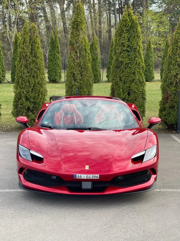 Ferrari 296 GTS Spider 2025, front view — Cannes Lux Car Rental, Cannes. Ferrari 296 GTS Spider in Cannes Ferrari 296 GTS Spider rental in Cannes provides access…