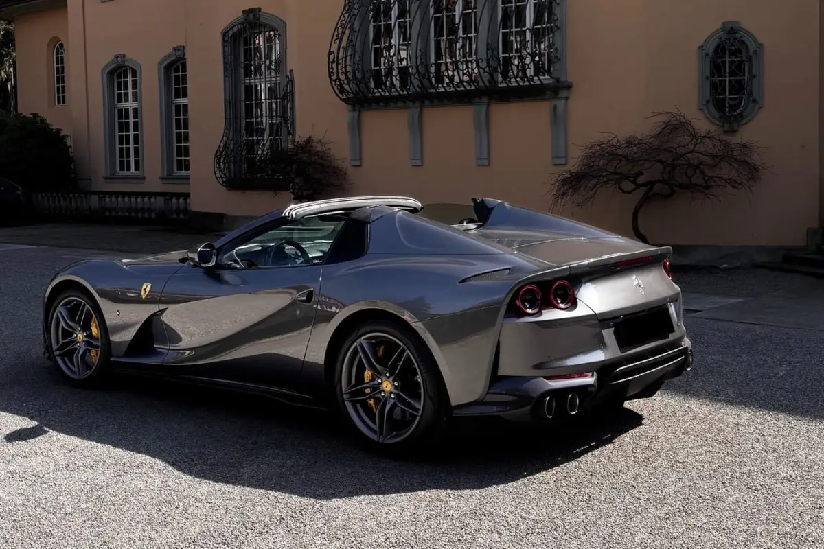 Ferrari 812 GTS 2024, front view — Cannes Lux Car Rental, Cannes. Ferrari 812 GTS in Cannes Ferrari 812 GTS rental in Cannes provides access to a 2024…