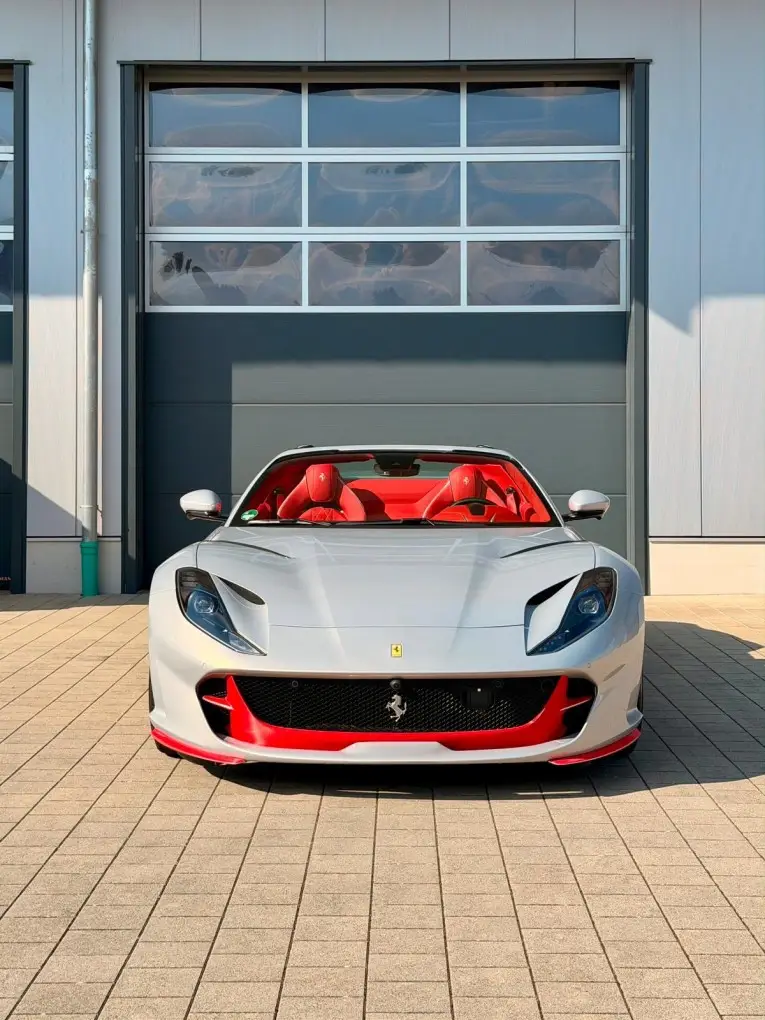 Ferrari 812 GTS 2024, front view — Cannes Lux Car Rental, Cannes. Ferrari 812 GTS in Cannes Ferrari 812 GTS rental in Cannes provides access to a 2024…