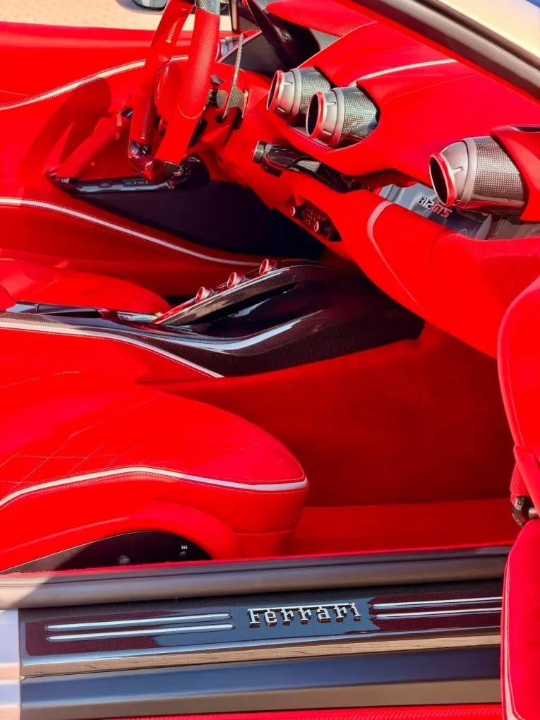 Ferrari 812 GTS 2024, interior — Cannes Lux Car Rental, Cannes. Ferrari 812 GTS in Cannes Ferrari 812 GTS rental in Cannes provides access to a 2024…