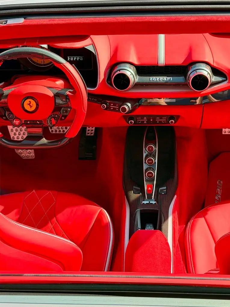 Ferrari 812 GTS 2024, dashboard — Cannes Lux Car Rental, Cannes. Ferrari 812 GTS in Cannes Ferrari 812 GTS rental in Cannes provides access to a 2024…