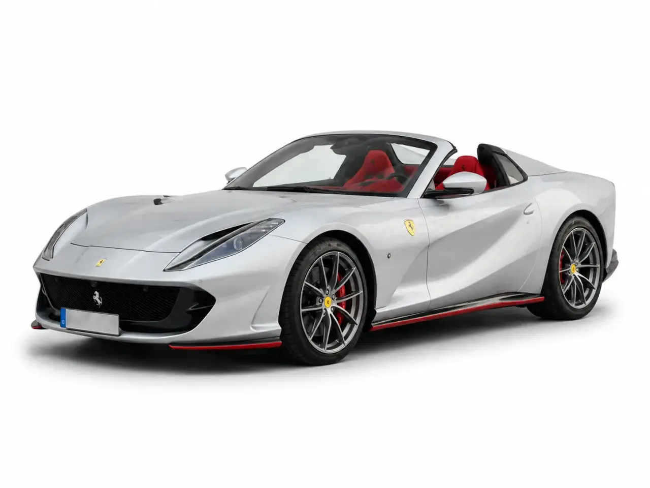 Ferrari 812 GTS 2024, exterior — Cannes Lux Car Rental, Cannes. Ferrari 812 GTS in Cannes Ferrari 812 GTS rental in Cannes provides access to a 2024…
