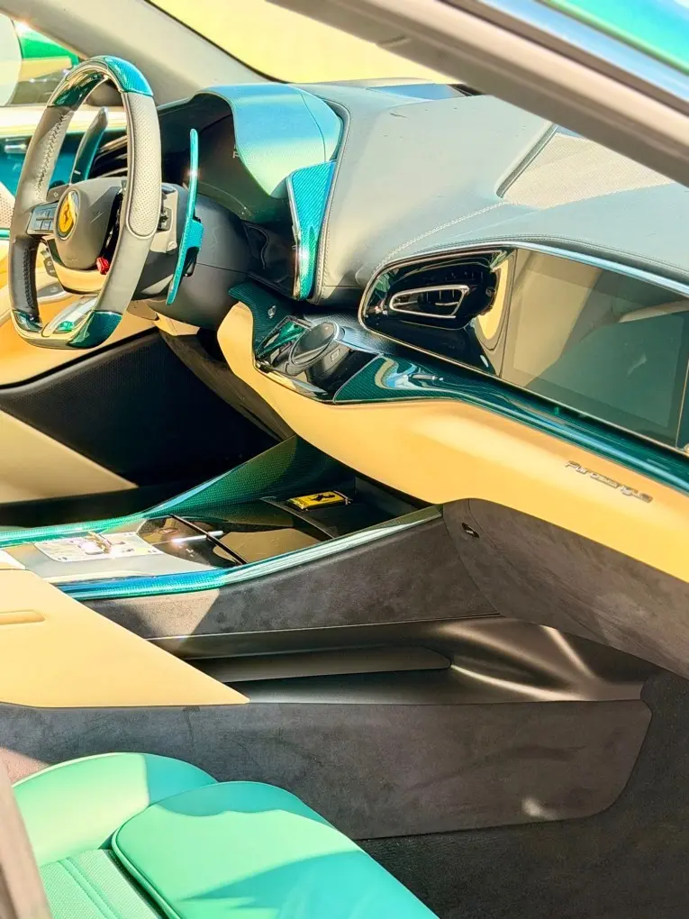 Ferrari Purosangue Atelier 2025, dashboard — Cannes Lux Car Rental, Cannes. Ferrari Purosangue Atelier in Cannes Ferrari Purosangue Atelier rental in Cannes provides…
