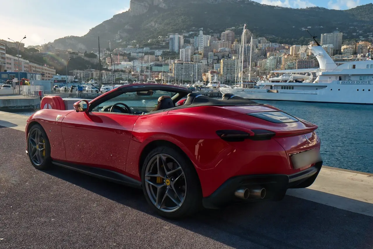 Ferrari Roma Spider 2024, front view — Cannes Lux Car Rental, Cannes. Ferrari Roma Spider in Cannes Ferrari Roma Spider hire in Cannes offers a 2024…