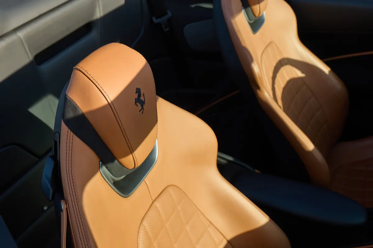 Ferrari Roma Spider 2024, interior — Cannes Lux Car Rental, Cannes. Ferrari Roma Spider in Cannes Ferrari Roma Spider hire in Cannes offers a 2024…