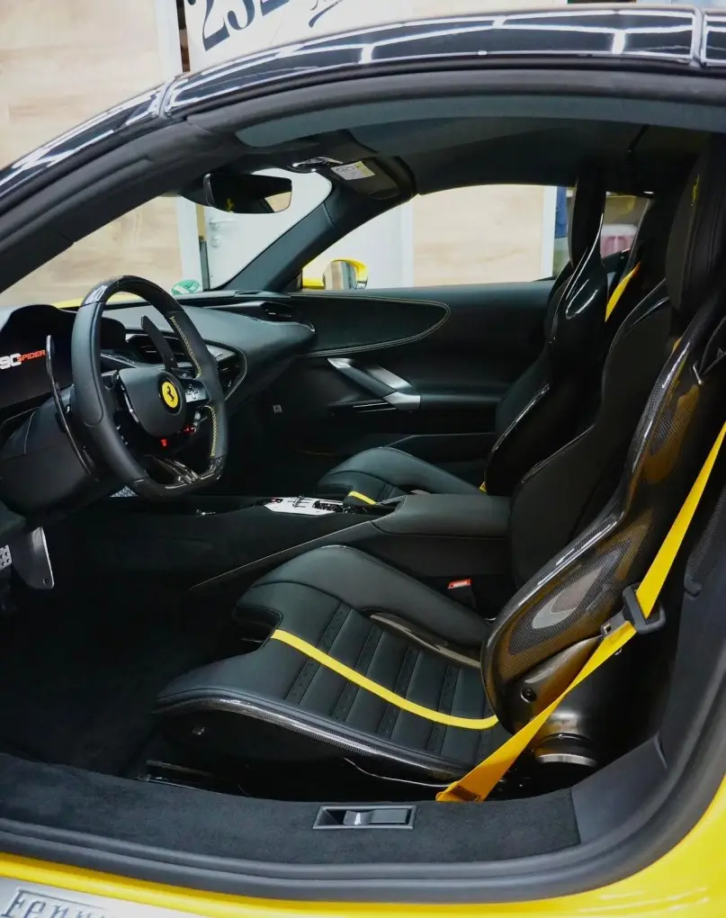 Ferrari SF90 Spider 2024, exterior — Cannes Lux Car Rental, Cannes. Ferrari SF90 Spider in Cannes Ferrari SF90 Spider rental in Cannes provides access to a…