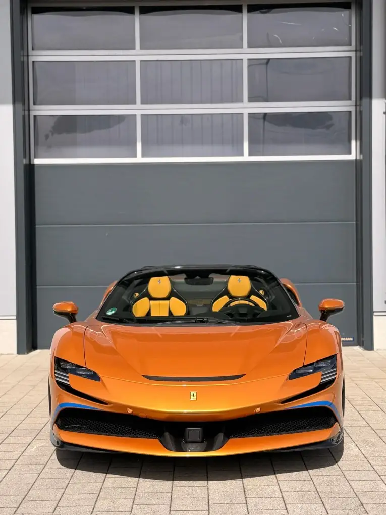 Ferrari SF90 Spider Tailor Made 2025, front view — Cannes Lux Car Rental, Cannes. Ferrari SF90 Spider Tailor Made in Cannes Ferrari SF90 Spider Tailor Made rental in…