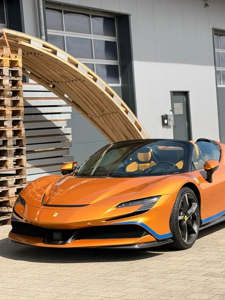 Ferrari SF90 Spider Tailor Made 2025, rear view — Cannes Lux Car Rental, Cannes. Ferrari SF90 Spider Tailor Made in Cannes Ferrari SF90 Spider Tailor Made rental in…