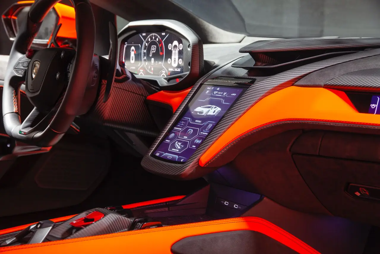 Lamborghini Revuelto 2026, dashboard — Cannes Lux Car Rental, Cannes. Lamborghini Revuelto in Cannes Lamborghini Revuelto rental in Cannes provides access to a…