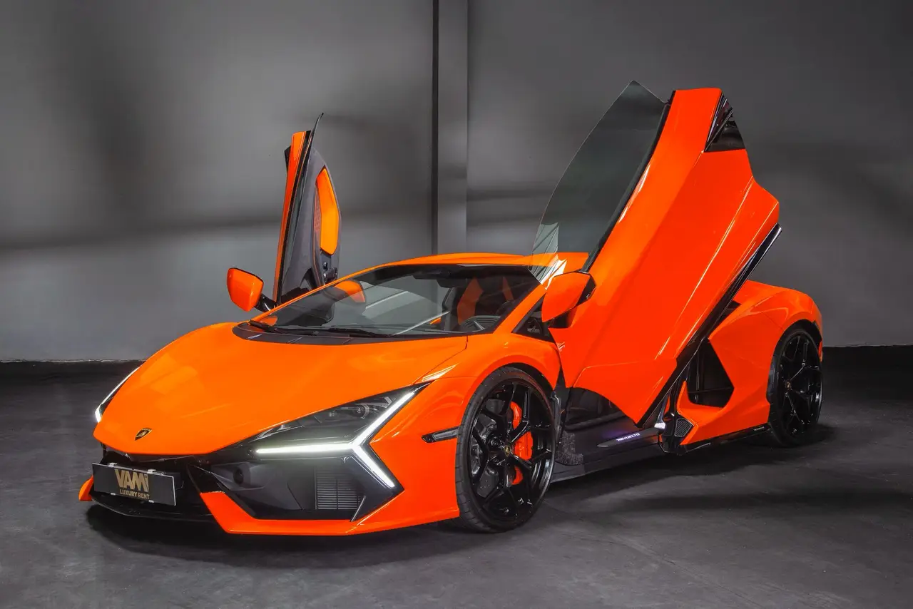 Lamborghini Revuelto 2026, side profile — Cannes Lux Car Rental, Cannes. Lamborghini Revuelto in Cannes Lamborghini Revuelto rental in Cannes provides access to a…