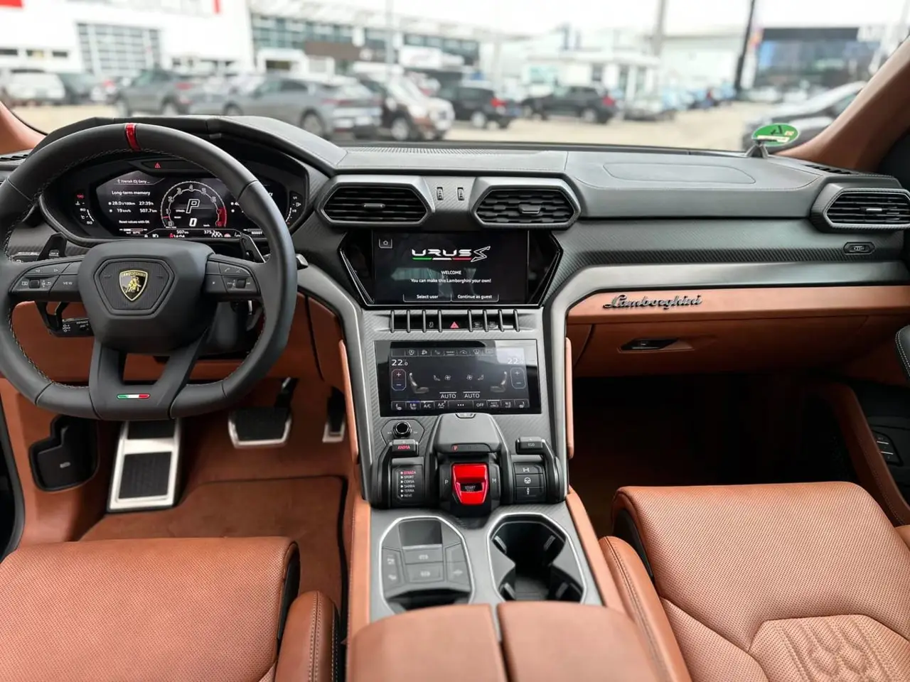 Lamborghini Urus S 2023, rear view — Cannes Lux Car Rental, Cannes. Lamborghini Urus S in Cannes Lamborghini Urus S rental in Cannes secures a 2023 SUV…