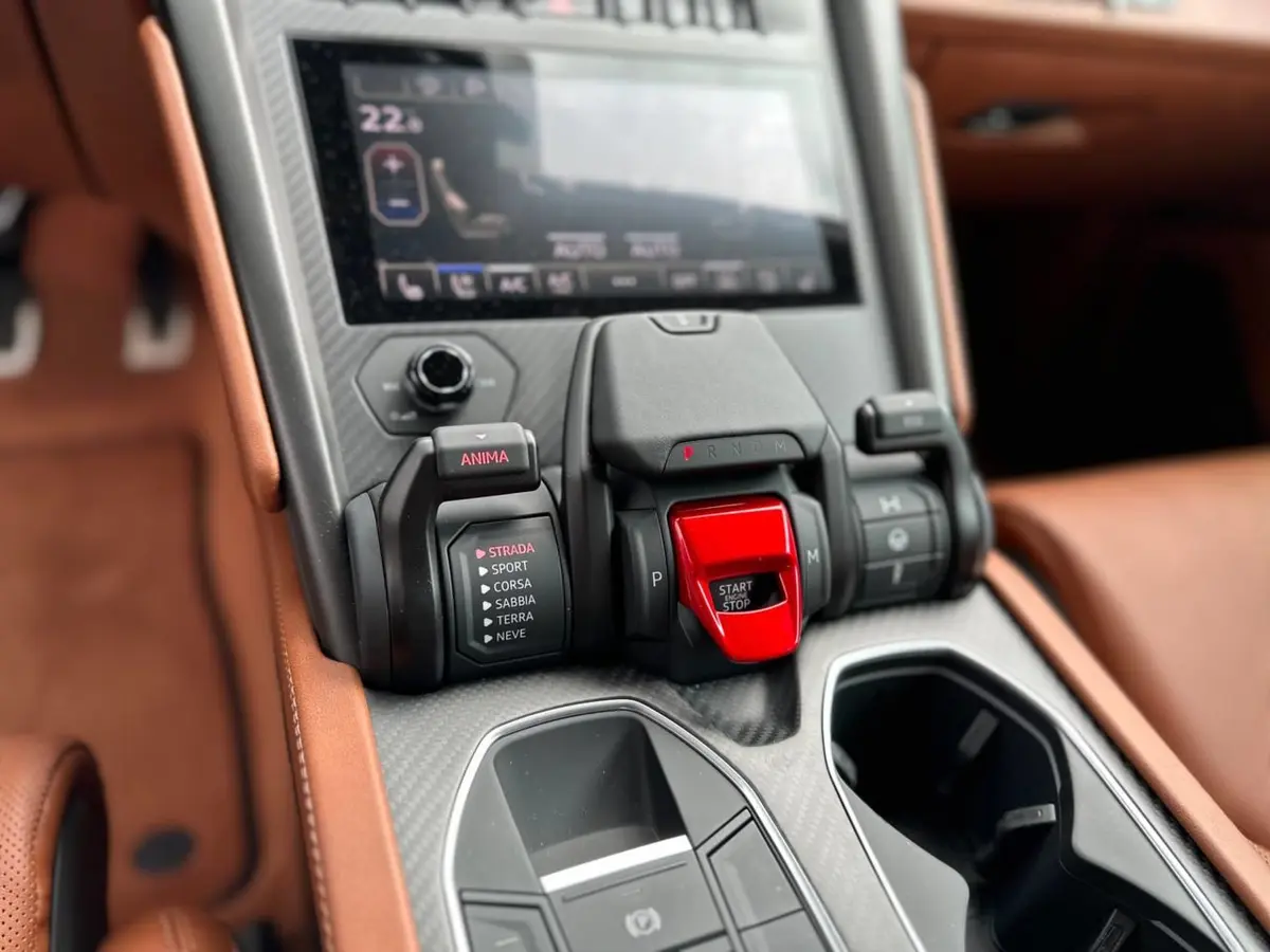 Lamborghini Urus S 2023, interior — Cannes Lux Car Rental, Cannes. Lamborghini Urus S in Cannes Lamborghini Urus S rental in Cannes secures a 2023 SUV…