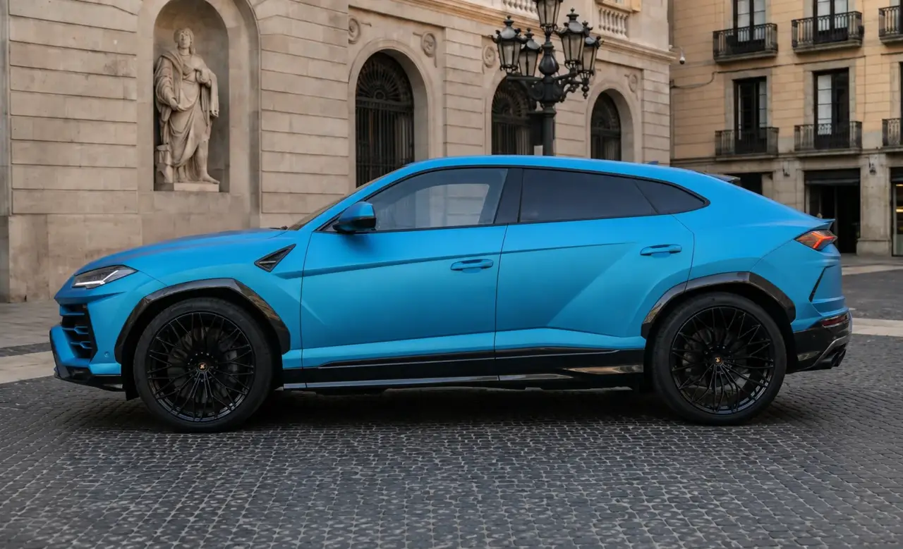 Lamborghini Urus SE 2025, side profile — Cannes Lux Car Rental, Cannes. Lamborghini Urus SE in Cannes Lamborghini Urus SE rental in Cannes provides access to a…