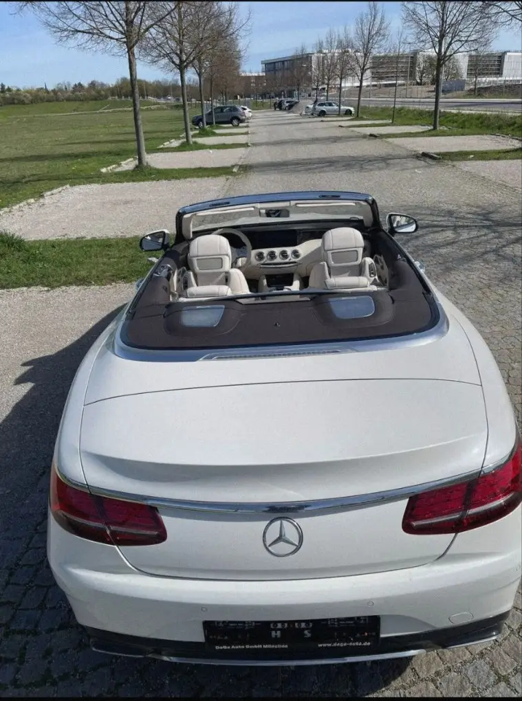 Mercedes Benz S560 Cabrio 2021, front view — Cannes Lux Car Rental, Cannes. Mercedes Benz S560 Cabrio in Cannes Mercedes Benz S560 Cabrio rental in Cannes provides…
