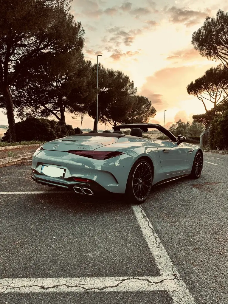 Mercedes Benz SL63 Cabrio 2023, rear view — Cannes Lux Car Rental, Cannes. Mercedes Benz SL63 Cabrio in Cannes Mercedes Benz SL63 Cabrio rental in Cannes provides…