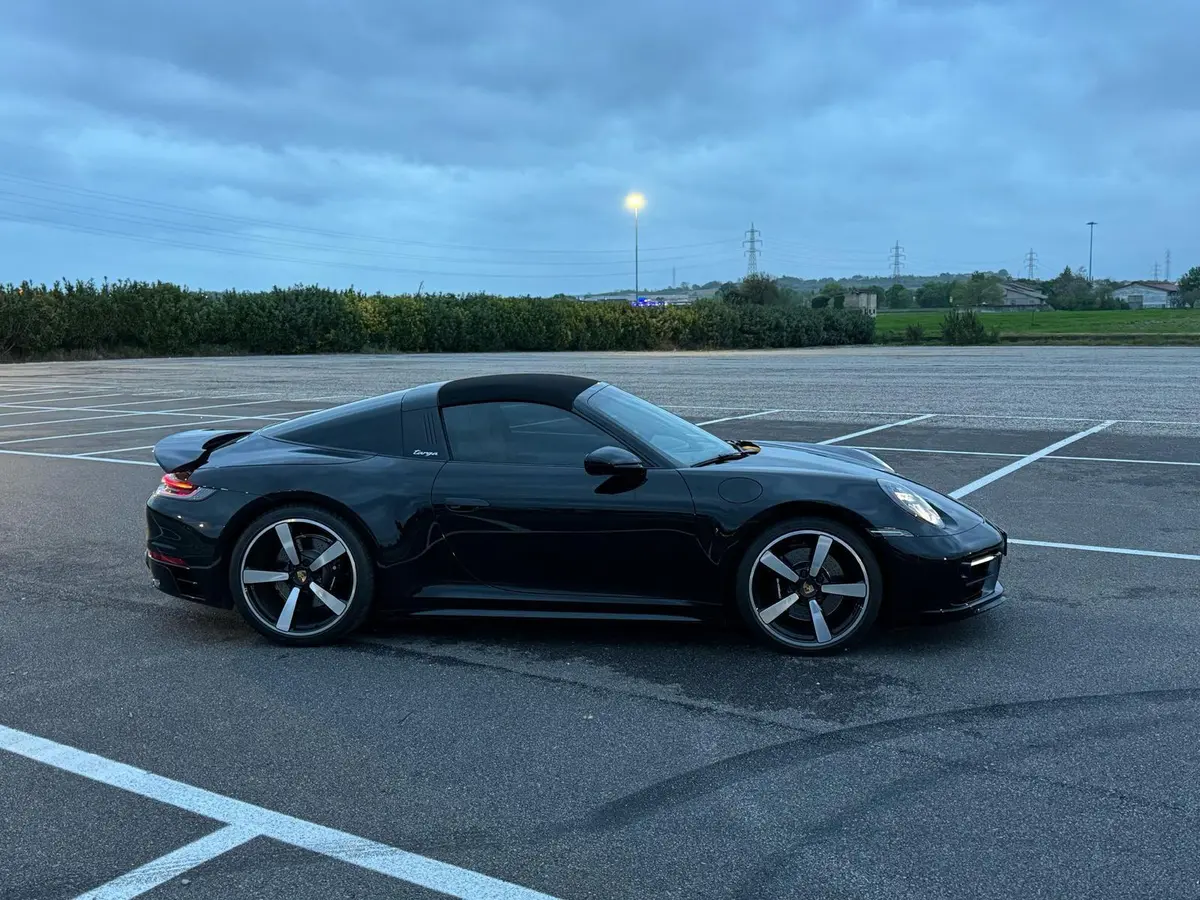 Porsche 911 Targa 2025, front view — Cannes Lux Car Rental, Cannes. Porsche 911 Targa in Cannes Porsche 911 Targa rental in Cannes secures a 2025 convertible…