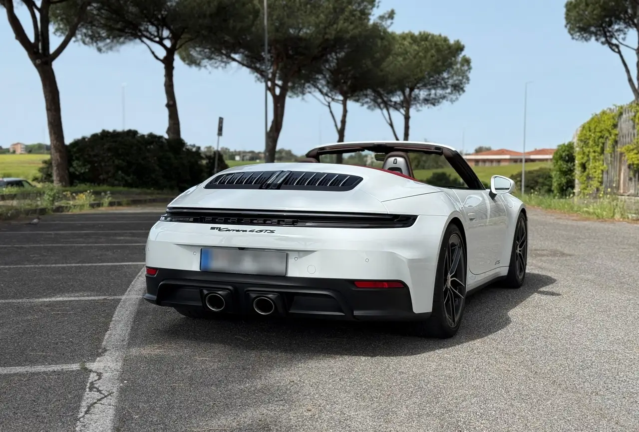 Porsche 992.2 Carrera 4 GTS Cabrio 2025, rear view — Cannes Lux Car Rental, Cannes. Porsche 992.2 Carrera 4 GTS Cabrio in Cannes Porsche 992.2 Carrera 4 GTS Cabrio rental in…
