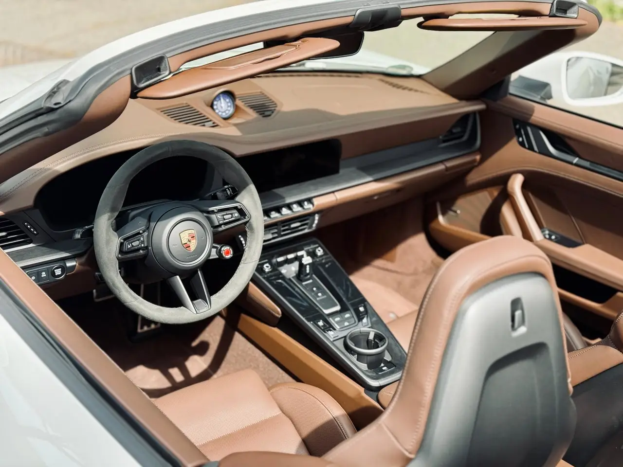 Porsche 992.2 Carrera 4 GTS Cabrio 2025, interior — Cannes Lux Car Rental, Cannes. Porsche 992.2 Carrera 4 GTS Cabrio in Cannes Porsche 992.2 Carrera 4 GTS Cabrio rental in…