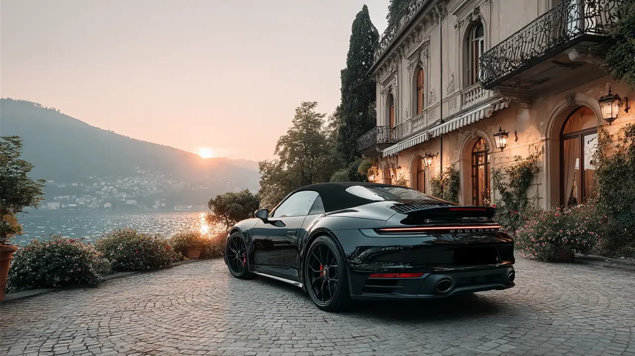 Porsche 992 Carrera 4 GTS Cabrio 2024, front view — Cannes Lux Car Rental, Cannes. Porsche 992 Carrera 4 GTS Cabrio in Cannes Porsche 992 Carrera 4 GTS Cabrio rental in…