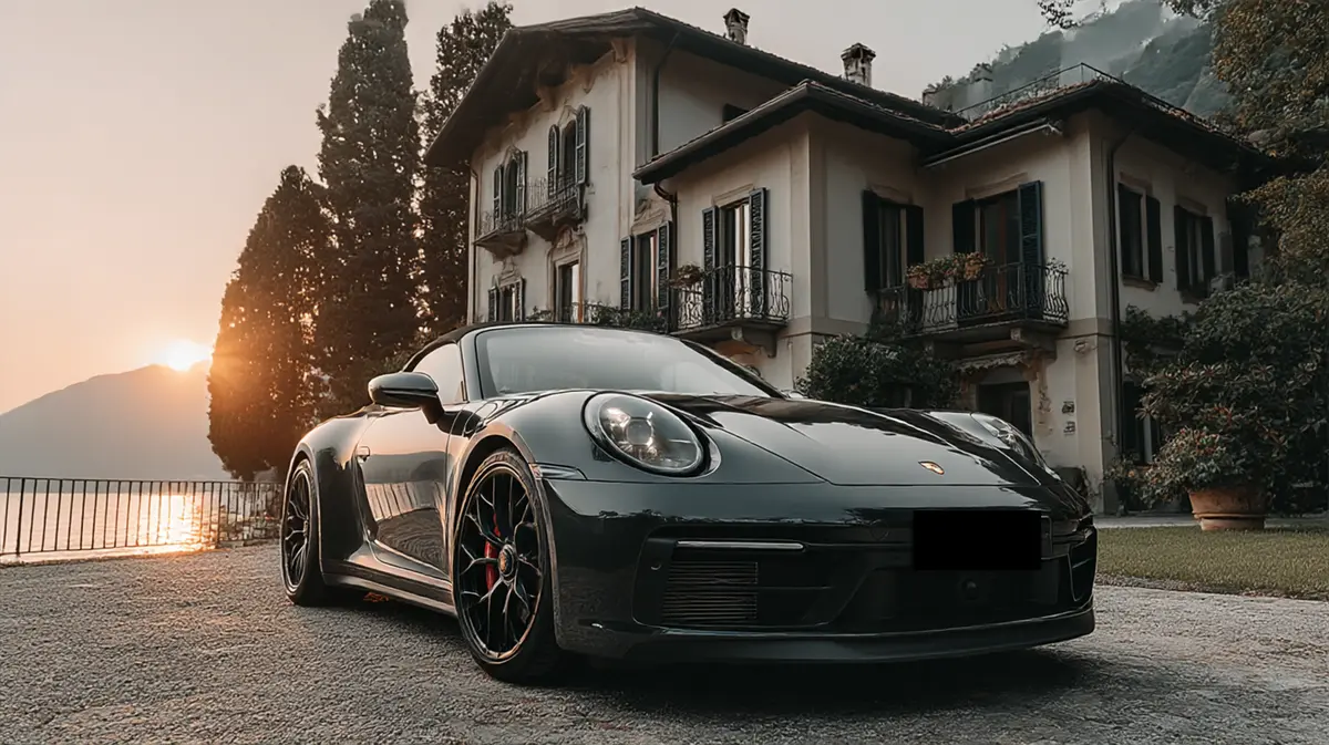 Porsche 992 Carrera 4 GTS Cabrio 2024, rear view — Cannes Lux Car Rental, Cannes. Porsche 992 Carrera 4 GTS Cabrio in Cannes Porsche 992 Carrera 4 GTS Cabrio rental in…