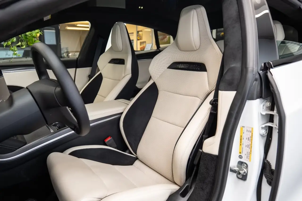 Tesla Model S Plaid 2025, rear view — Cannes Lux Car Rental, Cannes. Tesla Model S Plaid in Cannes Tesla Model S Plaid hire in Cannes provides access to an…